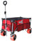 TIREX by xonic® Bollerwagen Vollgummi-PU-Universal-Räder - Robuster Transport-Wagen, faltbar mit Fußbremsen - Hand-Karre mit 2-Fach verstellbarem Griff - Unfold & Go (PU XL Räder, Rot)
