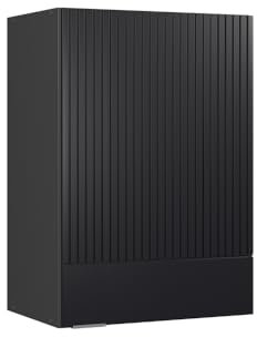 Vicco Küchenschränke Fame-Line, hängender Küchenschrank, Schwarz gestreift, 50 cm