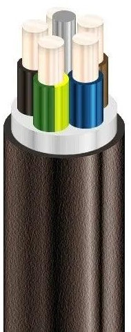 EDELIZON Erdkabel NYY-J 5x10 mm² Meterware | VDE Starkstromkabel | Verwendung bei Elektroinstallation, im Innen- und Außenbereich, bei direkter Verlegung im Erdreich