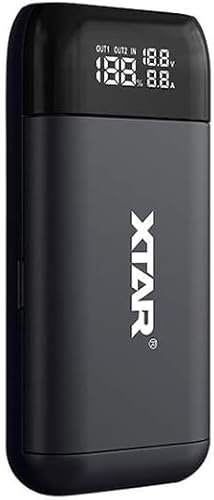 Fast Battery Charger + Power Bank XTAR PB2S Type-C Dual Function USB C Portable Battery Charger for 18650 18700 20700 21700 (Batteries Not Included)