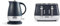 Morphy Richards Cassini Kettle and Toaster Bundle, 1.7L,3Kw Rapid Boil, Precision Pour Spout Kettle & 4 Slice Variable Browning and Width Slots Toaster, Matching Set, Outer Space Blue, 103021|243021