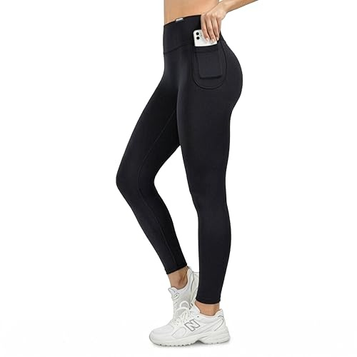 SMILODOX Leggings Damen Kelsy, High Waist Sportleggings mit V-Bund & seitlichen Eingrifftaschen, nahtlos im Schritt, figurformende & elastische Yogahose, ideal für Alltag, Fitness, Freizeit & Training