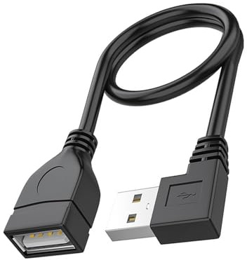 THINCAN 90 Gradi USB 2.0 Prolunga Maschio A Femmina Cavo Corto Per Computer Portatile Tastiera Stampante E Più 10 Cm