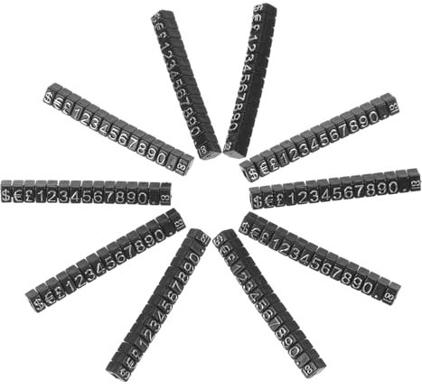 KAILIKETIY Preisschilder Würfel 10 Stück Kleiner Preisanzeigewürfel Mit Individueller Preisgestaltung Glatte Oberfläche Schwarz Silber Schmuck Und Einzelhandel