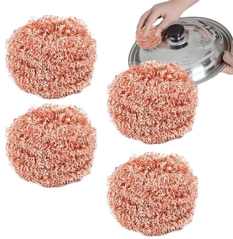 Schaber aus Kupfer zum Reinigen, Kupferbürste zum Entfetten | Wiederverwendbares Zubehör für Backofen, Pfannen