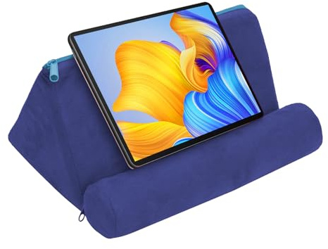 EcoGleam Supporto per cuscino per tablet, supporto per letto, cuscino per tavolo, supporto per tablet con custodia, supporto per penna per telefono e-reader smartphone