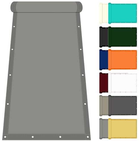 Vela Ombreggiante Impermeabile 80 x 170 cm Protezione UV Tenda a Vela Giardino Tessuto HDPE per Esterno/Giardino/Terrazzo/Balcone, Grigio Chiaro