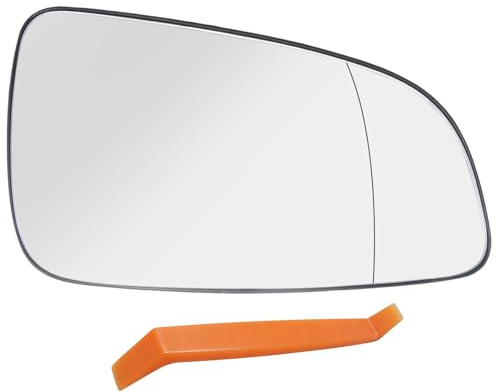 MospdyGear Beheizbar Außenspiegel Rechts Glas, Asphärisch Auto Spiegelglas mit Metallklammern und Brecheisen, Ersatz für Opel Astra H 2004 2005 2006 2007 2008 2009 (Rechte Seite)