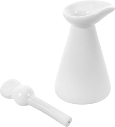 Beavorty Flacon Compte-gouttes en Céramique Vintage 70ml Récipient de Stockage Stable pour Huiles Essentielles et Cosmétiques, pour Soins Spa et Massages