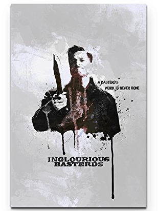 Paul Sinus Art Inglourious Basterds 90x60cm auf Leinwand gespannt fertig zum aufhängen