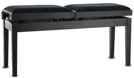GEWA Pianobank Deluxe Double schwarz matt