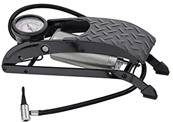 Streetwize SWFP1 Single Foot Pump - Tyre Inflator Pedal - Maintain Tyre Pressure, No More Flat Tyres - Folding, Portable High Pressure Inflation