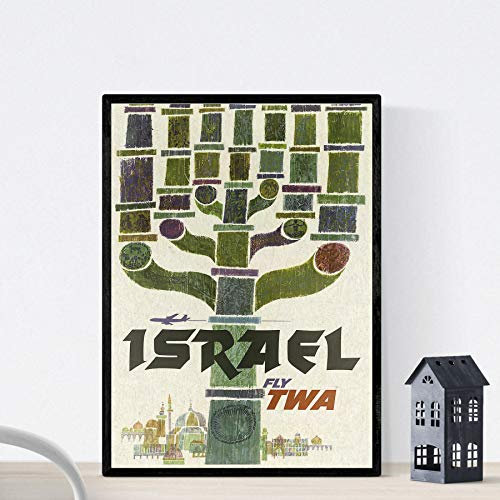 Nacnic Vintage Poster Vintage Plakatwerbung. Israel kennt. A4-Format