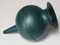 Plastik Grabvase Vasenform grün 27x13cm, Friedhofsvase, Steckvase, bauchig, rund
