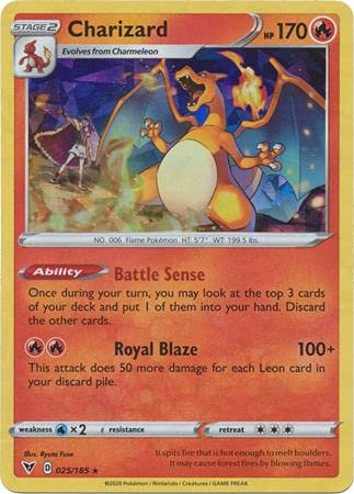 Charizard - 25/185 (Holo de hielo agrietado)