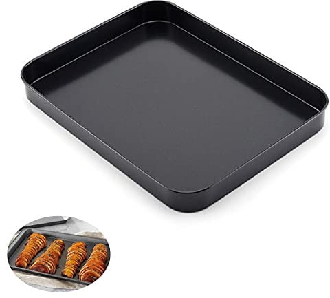 Mini Plaque à Pâtisserie Rectangulaire Plat à four Rectangulaire Acier au Carbone Plat à Four Revêtement Antiadhésif Premium Plat de Four pour Pâtisserie Cuisine Servir Four Lèchefrite Rectangulaire