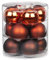 Weihnachtskugeln Glas 8cm x 12 Stück Christbaumkugeln Shiny Chestnut