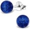 EYS JEWELRY Ohrstecker Damen 925 Sterling Silber Perlen Kunstperlen blau Damen-Ohrringe