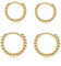 Creolen Gold Damen, 2 Paar Ohrringe Gold klein Creolen (8mm/10mm) für Damen Herren Mädchen