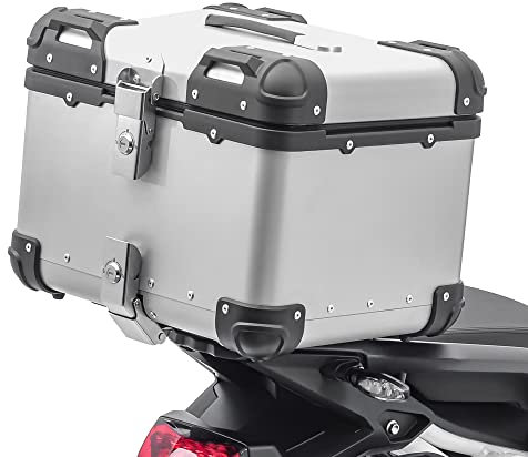 Motorrad Alu Top Case Bagtecs XS45 Aluminium 45 Liter Silber