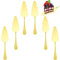 Lot de 6 pelles à Tarte, 225 mm Pelle à Gateau, LUPATDY Professionnelles en Acier Inoxydable avec Lame dentelée Fine pour Cuisine, Restaurant, fête