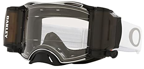 Oakley Airbrake MX Schutzbrille, Tuff Blocks, Weiß mit transparentem Abrollmechanismus