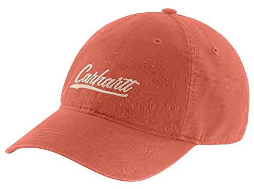 Carhartt Women's Canvas Script Graphic Cap, Desert Orange, OFA