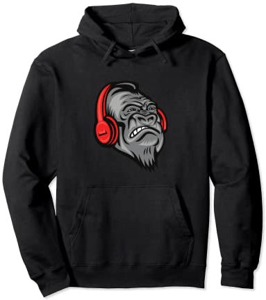 Fokus Gym Gorilla Kopfhörer | Leg Day Pumpen Digga Pullover Hoodie
