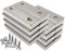 Magnetpro 16 Stück Rechteckmagnete 20 KG Kraft 40 x 13,5 x 5 mm mit Loch und Stahlkapsel, Haushalt und Industrielle Topfmagnet mit Schrauben