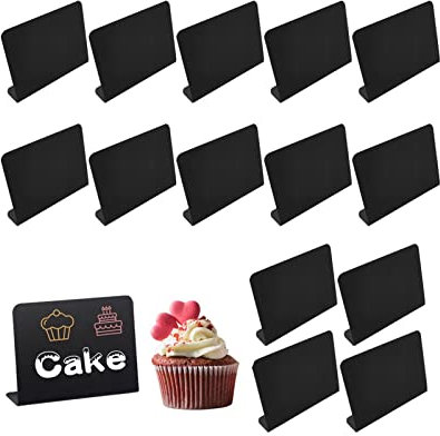 YUEMOL 15pcs Mini Chalkboard Sign, Table Top Pricetags Coffee Shop Mini Chalkboard Sign