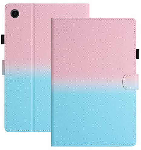 LSPCASA Custodia Lenovo Tab M10 Plus 3rd Gen 10.61 Custodia Protettiva In Pelle PU Con Colore Sfumato Con Funzione Auto Wake/Sleep Lenovo Tab M10 Plus 3rd Gen Cover Blu rosa