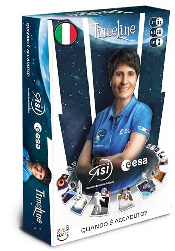 Asmodee - Timeline ASI ESA: Italienische Weltraumagentur und European Space Agency (European Space Agency) - Brettspiel, 2-6 Spieler, 8+ Jahre, italienische Ausgabe