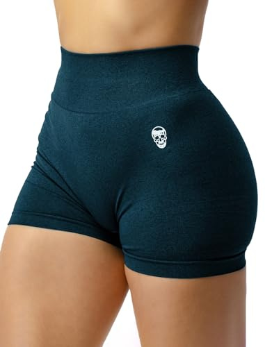Gymreapers Infinity Nahtlose High Taille Trainingshorts Bikerhose für Damen Sport Studio Laufen Pilates Yoga Sport Kurz