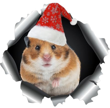 Weihnachts-Auto-Magnete, Dekorationen, Hamster-Aufkleber, Auto-Magnetaufkleber, Kühlschrank, Garage, Magnet-Aufkleber für Weihnachten, Urlaub, Geburtstag, Autos, Briefkasten, Fensterdekoration