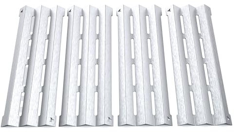 tuning-art GA22 Gasgrill Brennerabdeckung Edelstahl kompatibel mit Napoleon Triumph T495 | Brennerschutz | Passgenau, Farbe:4er Set Matt Bulle