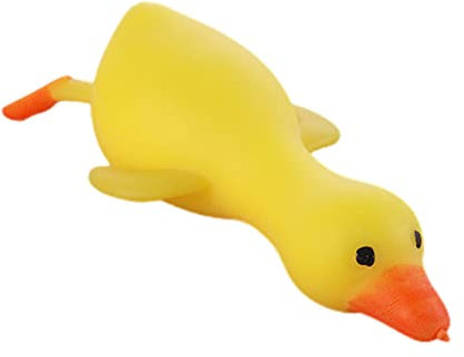 Wedhapy Quetschspielzeug, Zappelspielzeug, sensorisches Spielzeug-Set, Tier-Zappelspielzeug, Entenform, Angstlinderungsspielzeug, Kneten, Quetschen, Tierornament, Gelb