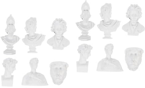 BESTonZON 12 Stk Statue Kühlschrankmagnet Büromagnet Antike Griechische Büste Skulptur Statue Süße Küche Süßer Kühlschrankmagnet Mini-magnete Weiß Einfach Harz Magnetischer Aufkleber