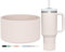 Affute Protective Silicone Boot for Stanley Quencher H2.0 40 30 20 oz & IceFlow Flip 30 20 oz, BPA Free Anti-Noise Anti-Scratch, Stanley Cup Protector Sleeve Cover Boot (Rose Quartz)