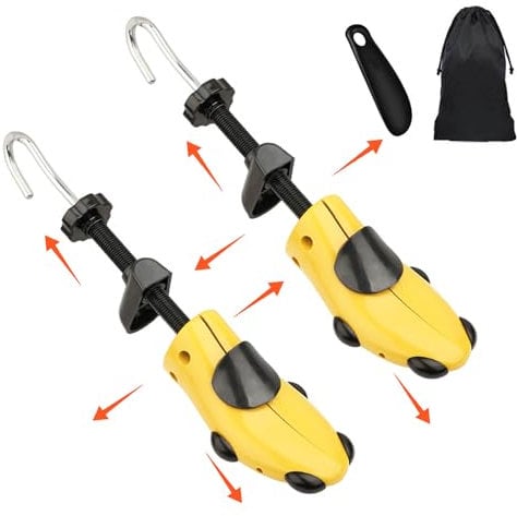 Tigcent Shoe Stretcher Women Men Wide Feet, Shoe Tree Adjustable Length & Width Shoe Shaper Expander Width Extender (4-7)