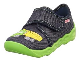 Superfit Jungen BUBBLE Hausschuhe, BLAU/GRÜN 8030