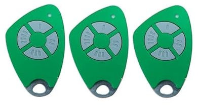 INTRATONE - Télécommande 2 ou 4 canaux pour portails et garage - Programmation uniquement par syndic ! - Badge RFID - Compatible Récepteurs HF + 1 Porte-clés DOMOBIP (4 CANAUX VERT - Lot de 3)