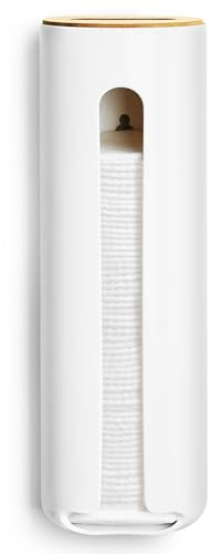 IWNTWY Cotton Pad Holder, Wall Mounted Cotton Rounds Dispenser