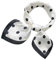 SAFIGLE Polka Dot Seidenschal Damen Quadratisches Halstuch Modisches Nackenband Tasche Accessoire Mit Großen Punkten Und Schwarzem Rand