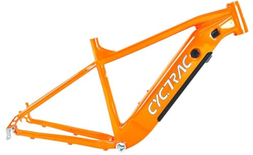 Elektrofahrradrahmen 27.5er 29er Enduro MTB-Rahmen Interner Batteriekasten 16''/18'' Aluminiumlegierung Schnellspanner E-Bike-Rahmen für Heckantriebsmotor (Farbe: Orange, Größe: 27,5 * 18'')