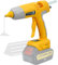 panthem Pistolet à colle chaude sans fil 100 W compatible avec batterie Dewalt 20 V, pistolet à colle numérique avec 10 bâtons de colle, pistolet à colle pour bricolage, réparation de maison et de