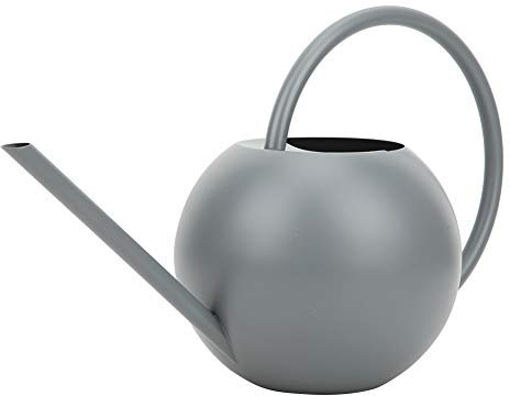 Regadera para Plantas de Interior, regadera Redonda de 33.8 oz, Lata de Acero Inoxidable con Pico Largo y Mango, Lata de Metal para Plantas de Interior y Exterior, Color Gris
