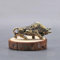 DUOLAIYUNSO Bronzefigur, 4 x 2 cm, Vintage, kleine Messing-Stier-Figur, Statue, Glücksbringer, Feng-Shui-Ornament für Zuhause, Büro, Desktop-Dekoration, Anhänger, Geschenk