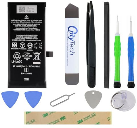 OnlyTech - Reparatur-Set Premium-Akku G025J-B für Google Pixel 4A 4G – 3140 mAh – Originalqualität mit 10 Werkzeugen und Klebstoff