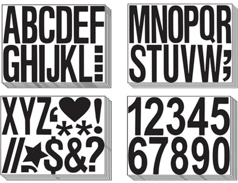 Mailfull 20 Blätter Buchstaben Sticker Klebebuchstaben 10 cm Klebebuchstaben Aufkleber Wasserfeste Vinyl Sticker für Basteln Outdoor Schilder Poster Briefkästen Fenster(Schwarz)