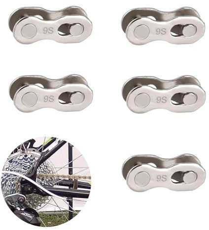 5 Paar Fahrradkette, Fahrrad Kettenschloss, Fahrradkettenschloß, Kettenglied, Fahrrad Missing Link, Fahrradkettenglied, Fahrrad Kettenverschluss Glied, Für 6-7-8, 9, 10 Geschwindigkeitskette
